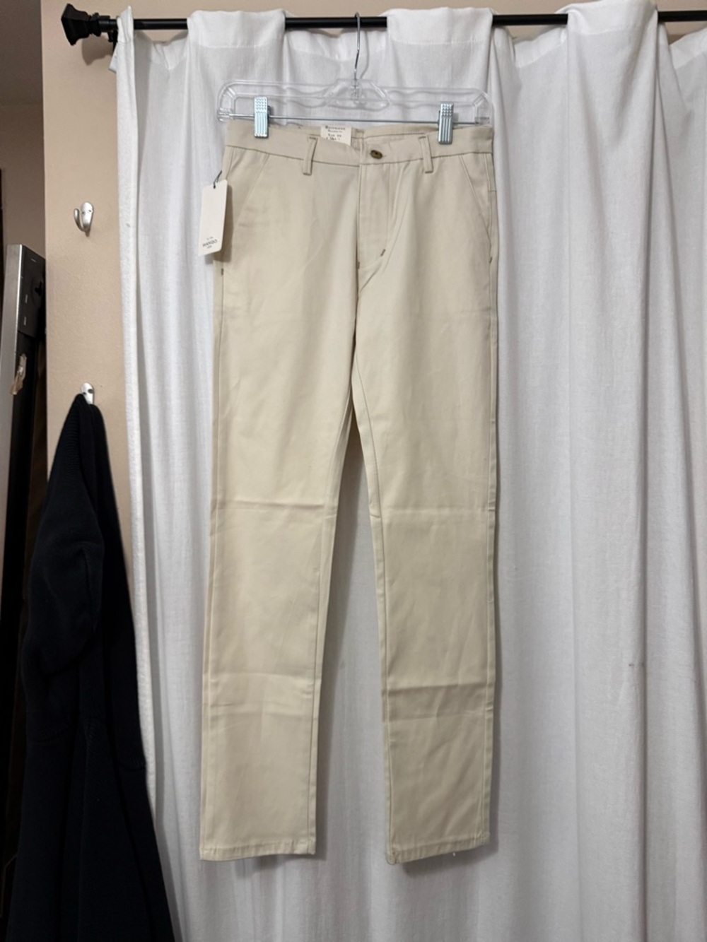 Mango Slim Straight Chinos in Light Beige